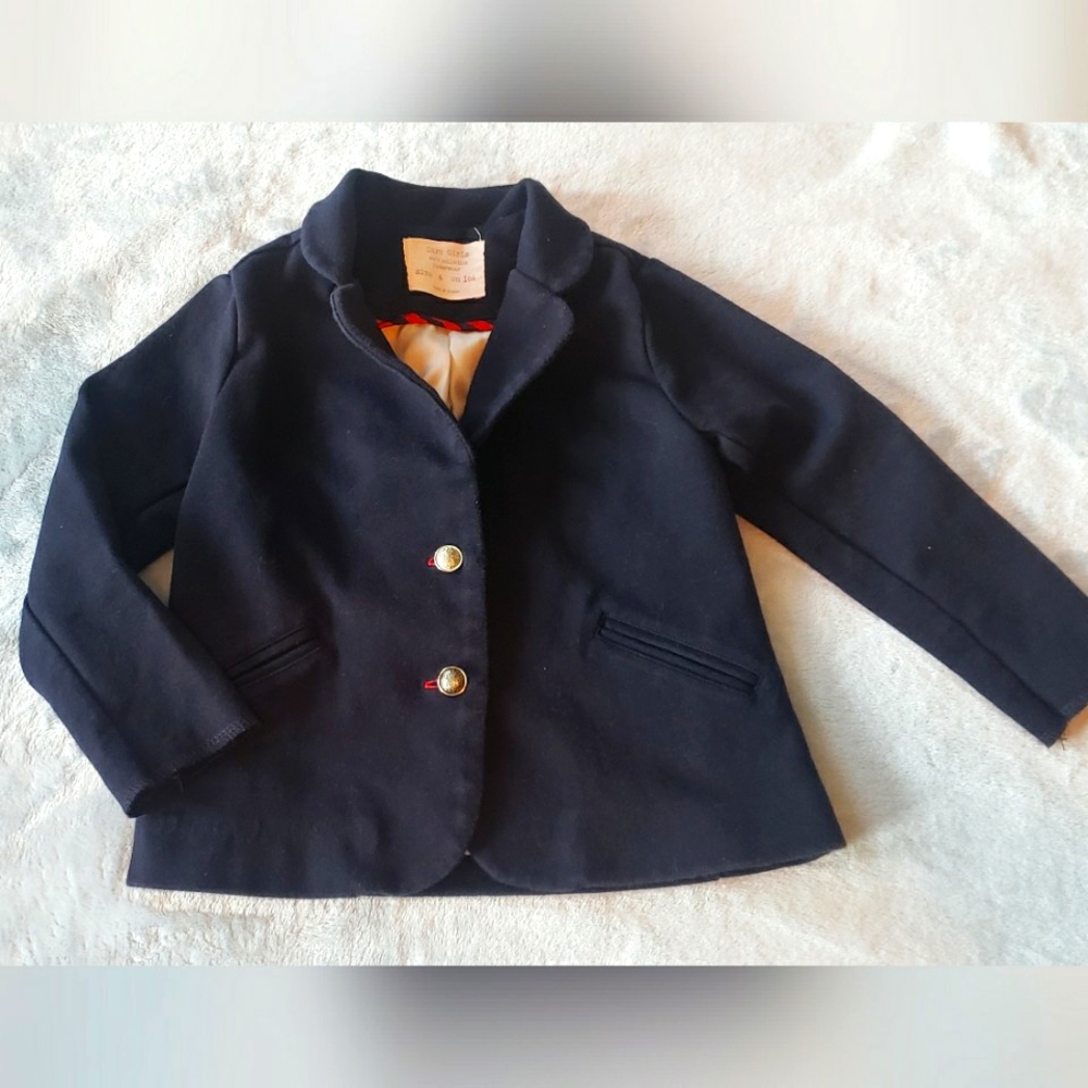 Zara Girl's Navy Blue Blazer Jacket Size 4 years